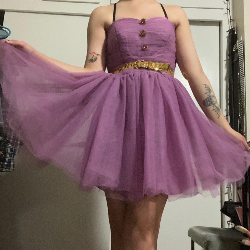 Betsey Johnson Strapless Purple Party dress